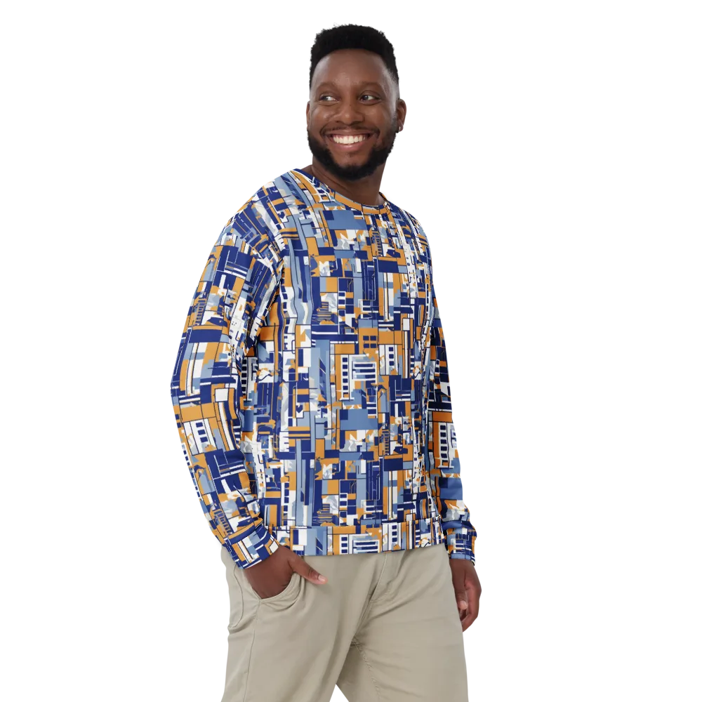 Blueprint Mosaic on Sweatshirt — Front