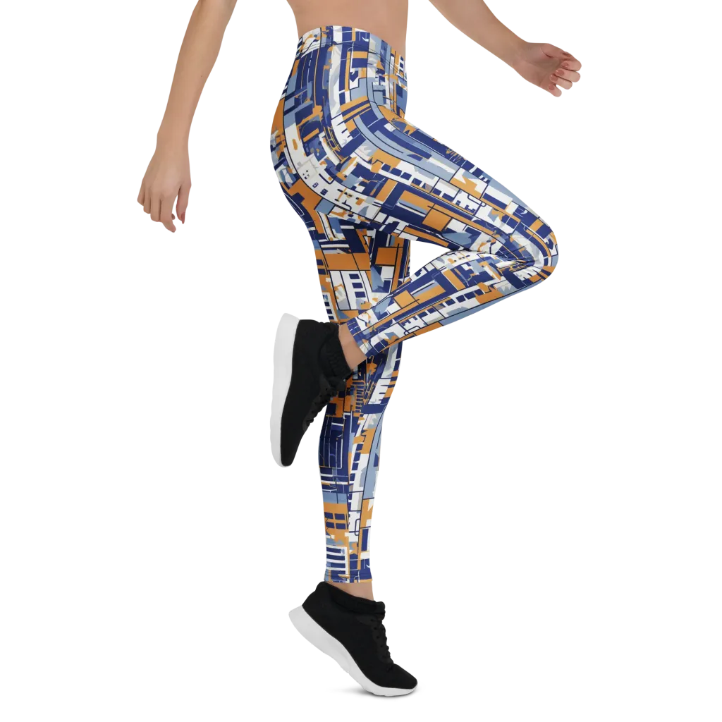 Blueprint Mosaic on Leggings — Right