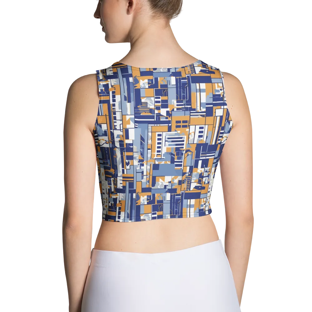 Blueprint Mosaic on Crop Top — Back