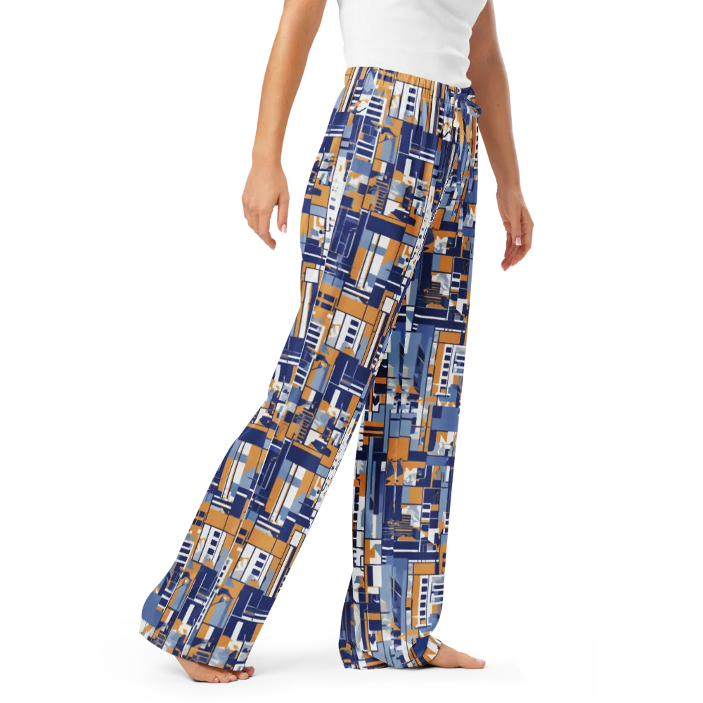 Blueprint Mosaic on Women's Pajama Pants — Right Front