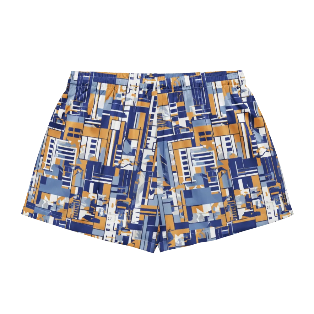 Blueprint Mosaic on Women's Pajama Shorts — Back