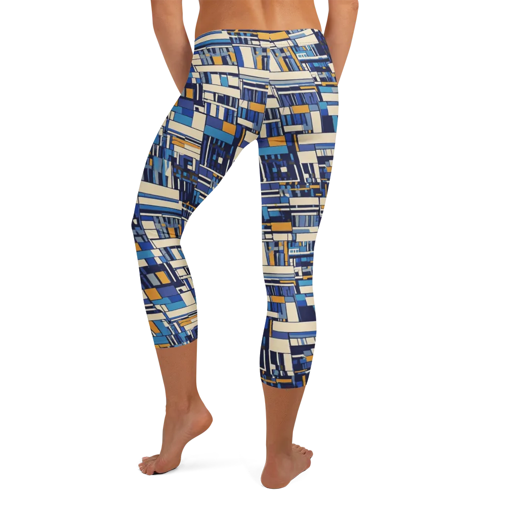 Saffron Blueprint on Capri Leggings — Back