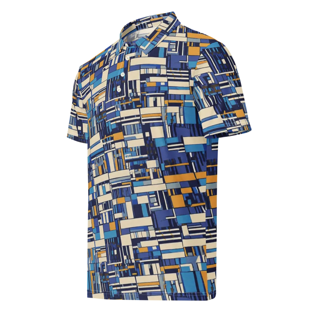 Saffron Blueprint on Men's Slim Fit Polo Shirt — Left Front