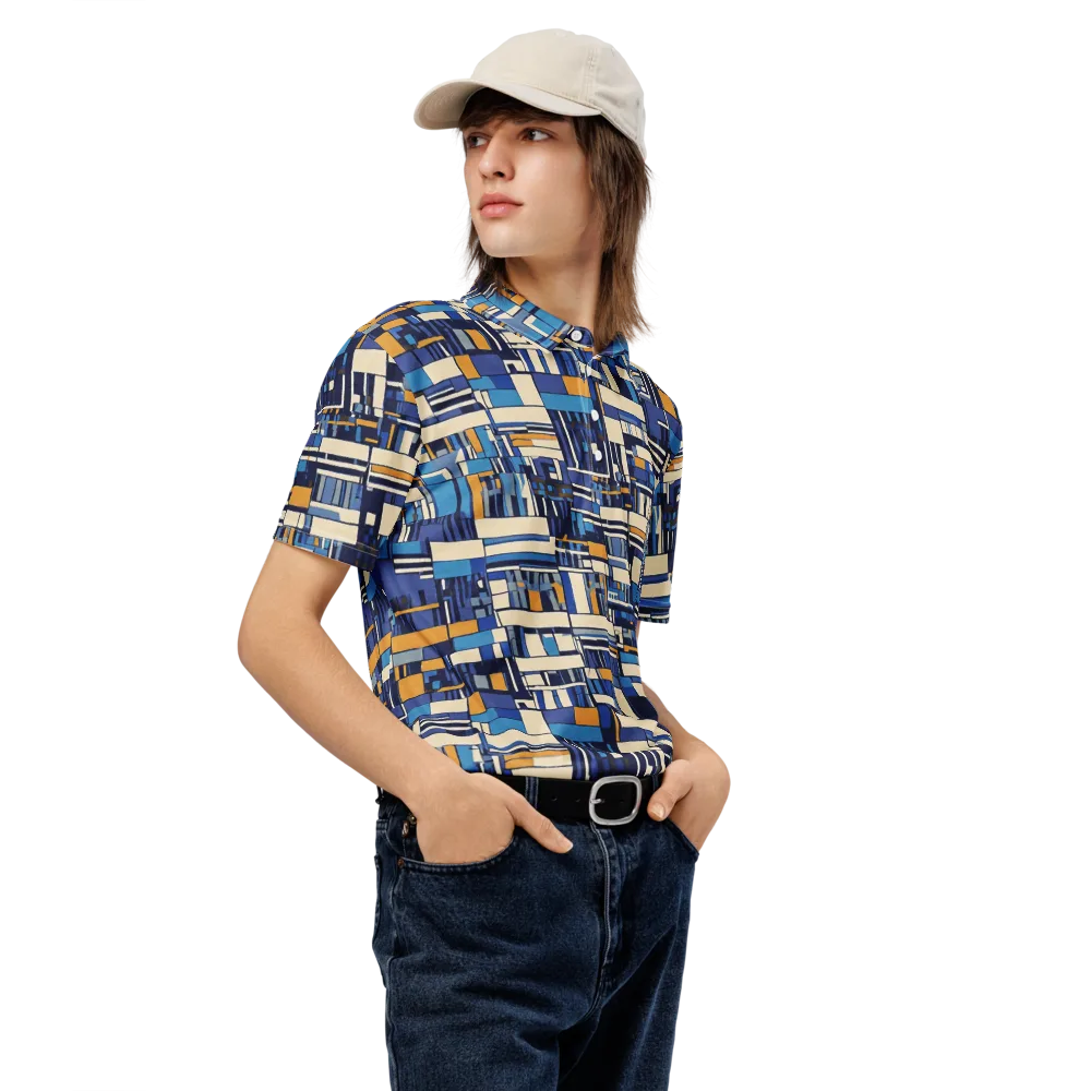 Saffron Blueprint on Men's Slim Fit Polo Shirt — Right Front