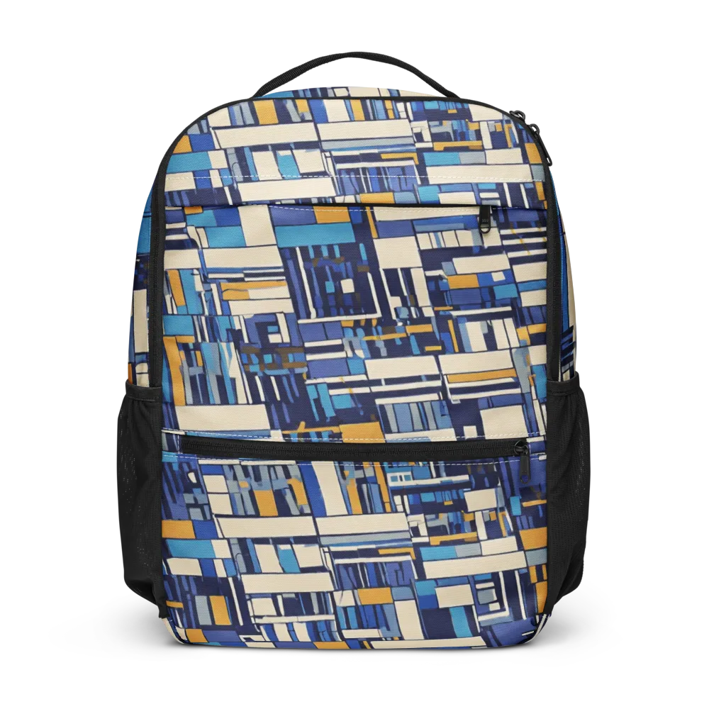 Saffron Blueprint on Utility Backpack — Front