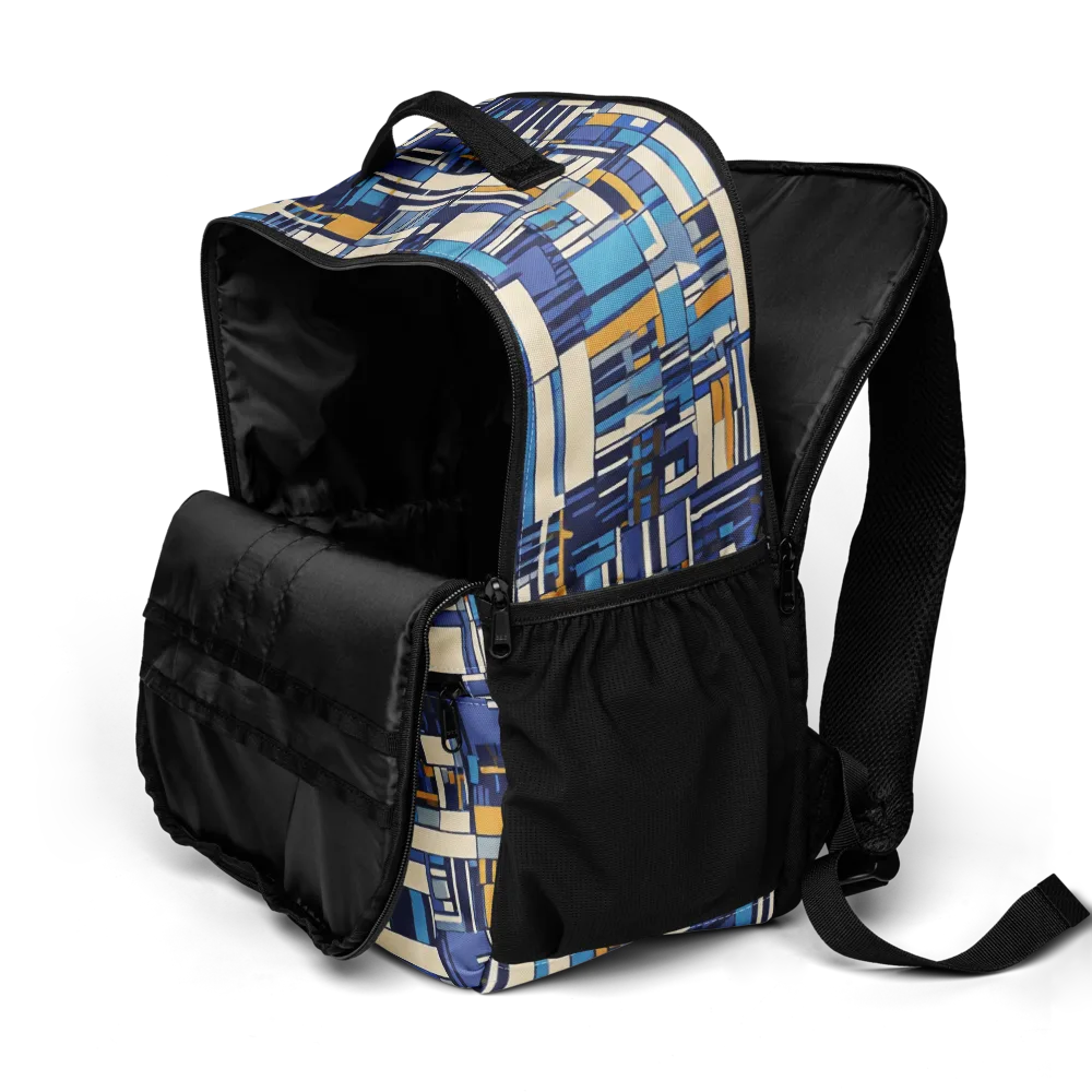 Saffron Blueprint on Utility Backpack — Product details 2