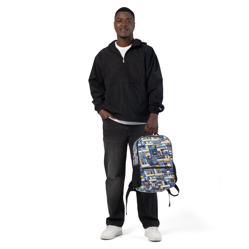 Saffron Blueprint on Utility Backpack — Front