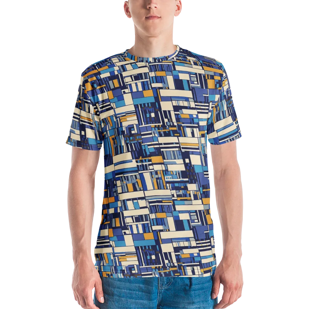 Saffron Blueprint on Men's Crew Neck T-Shirt — Front