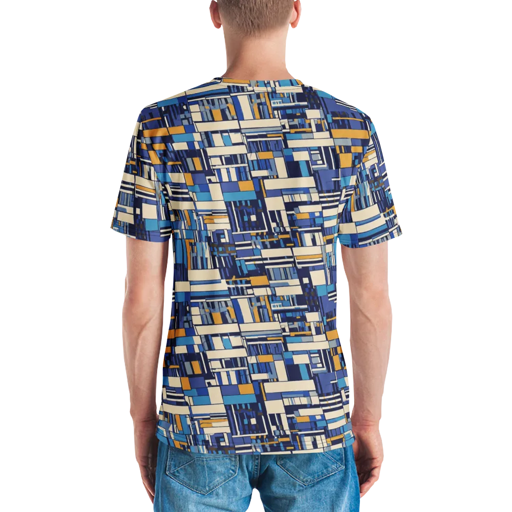 Saffron Blueprint on Men's Crew Neck T-Shirt — Back