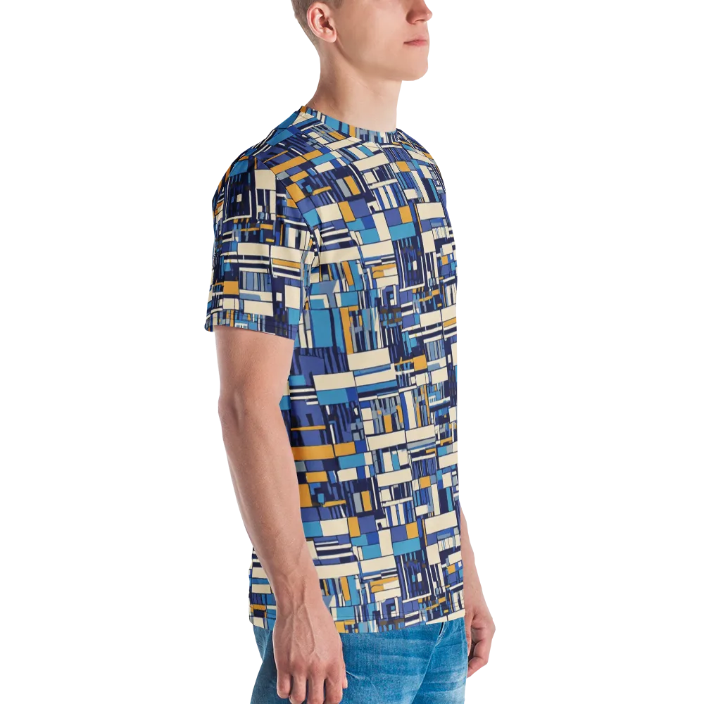 Saffron Blueprint on Men's Crew Neck T-Shirt — Right