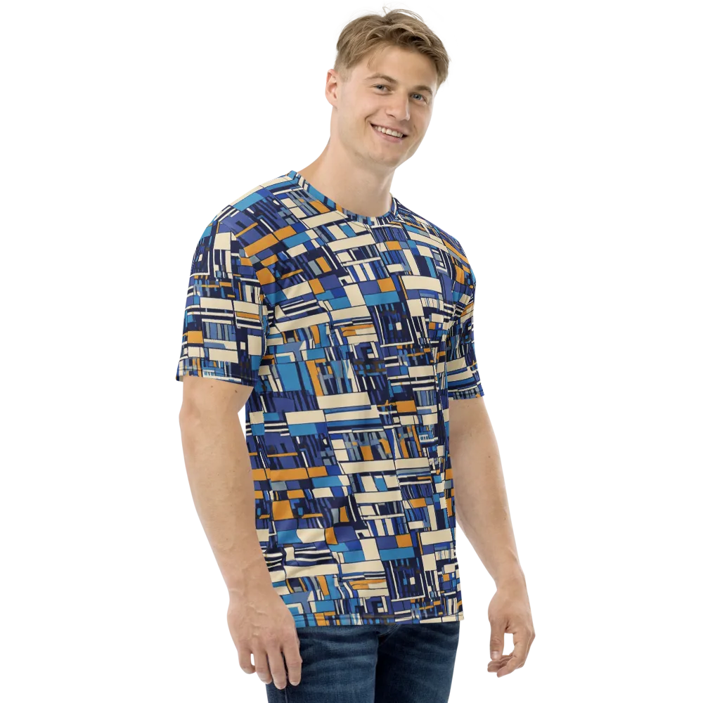 Saffron Blueprint on Men's Crew Neck T-Shirt — Right