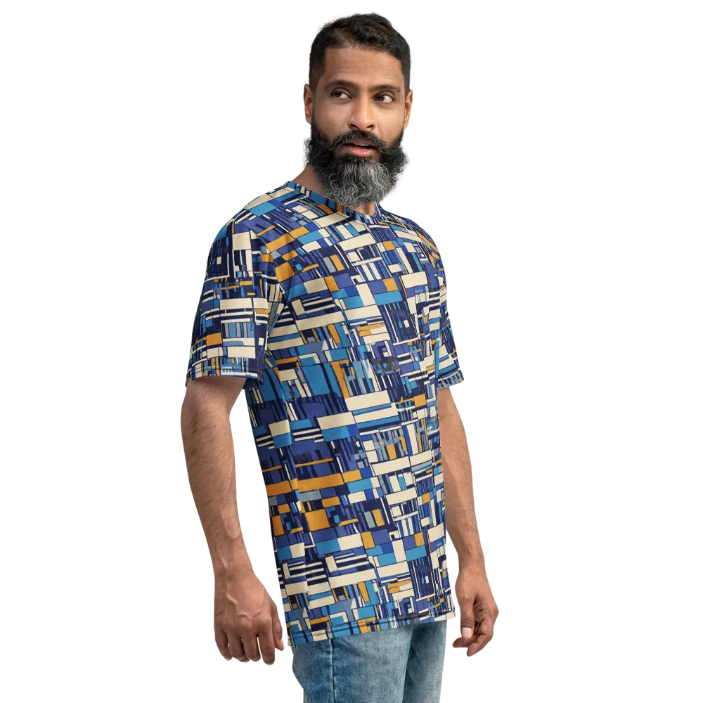 Saffron Blueprint on Men's Crew Neck T-Shirt — Right