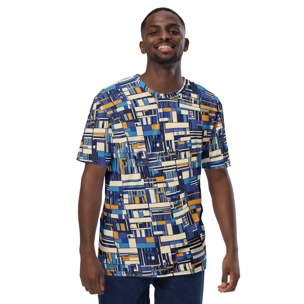 Saffron Blueprint on Men's Crew Neck T-Shirt — Front
