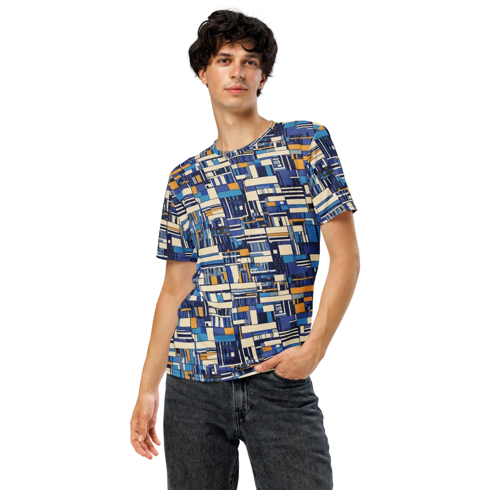Saffron Blueprint on Men's Crew Neck T-Shirt — Front