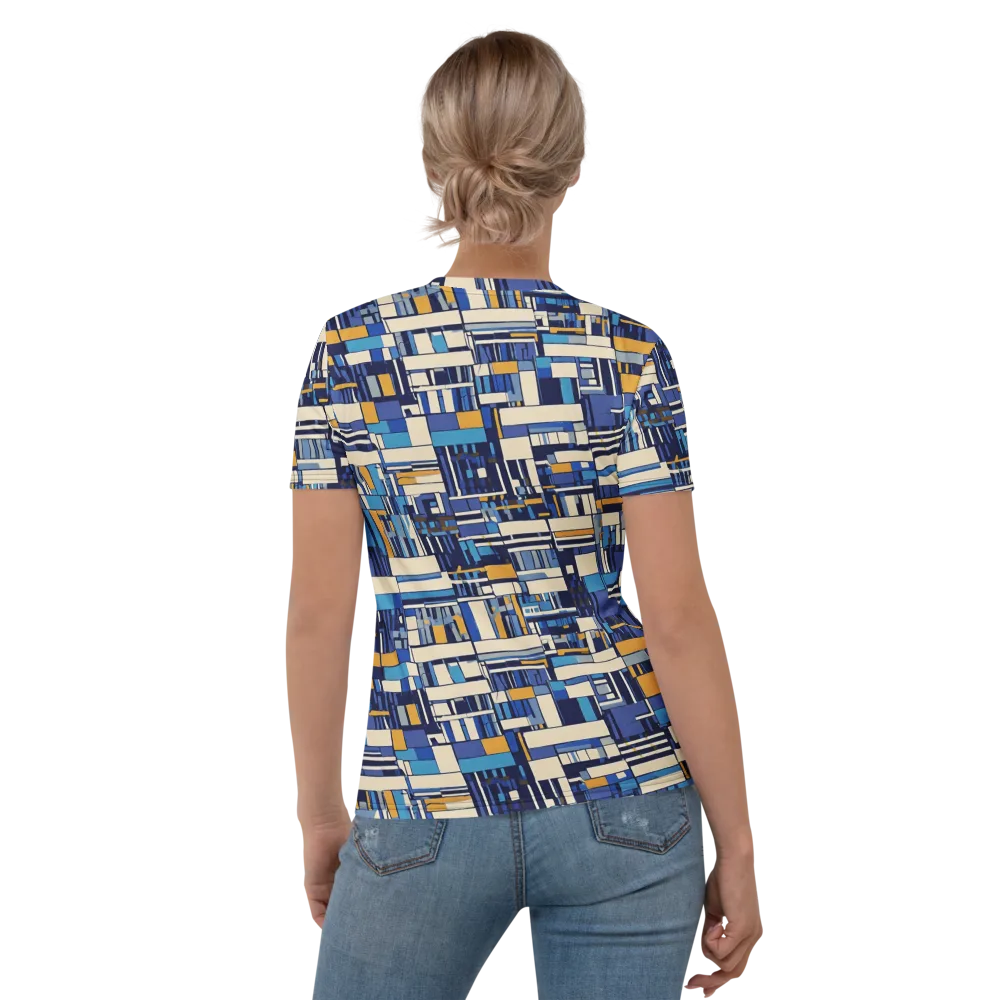 Saffron Blueprint on Women's Crew Neck T-Shirt — Back