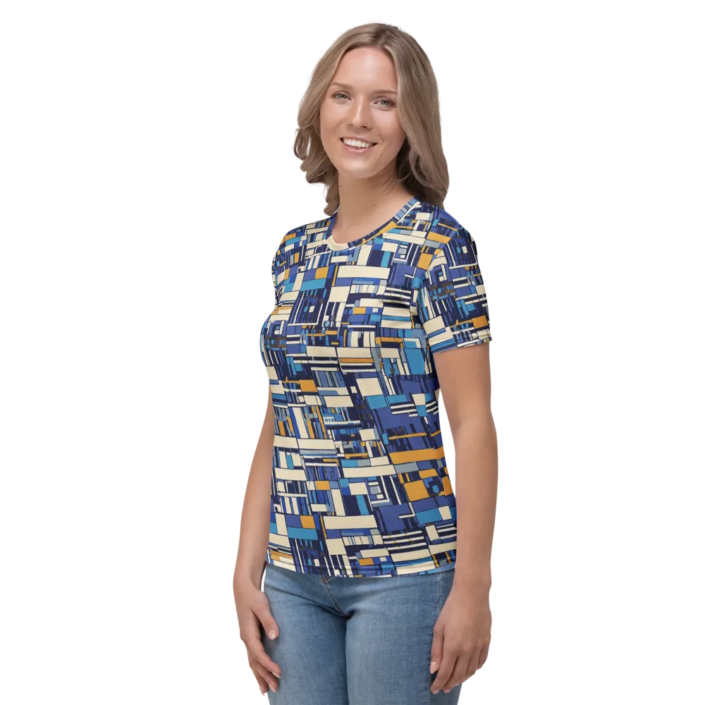 Saffron Blueprint on Women's Crew Neck T-Shirt — Left