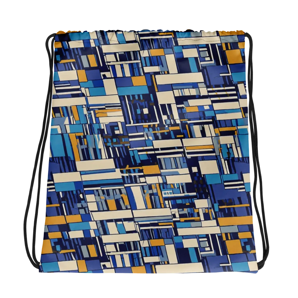 Saffron Blueprint on Drawstring Bag — Photo