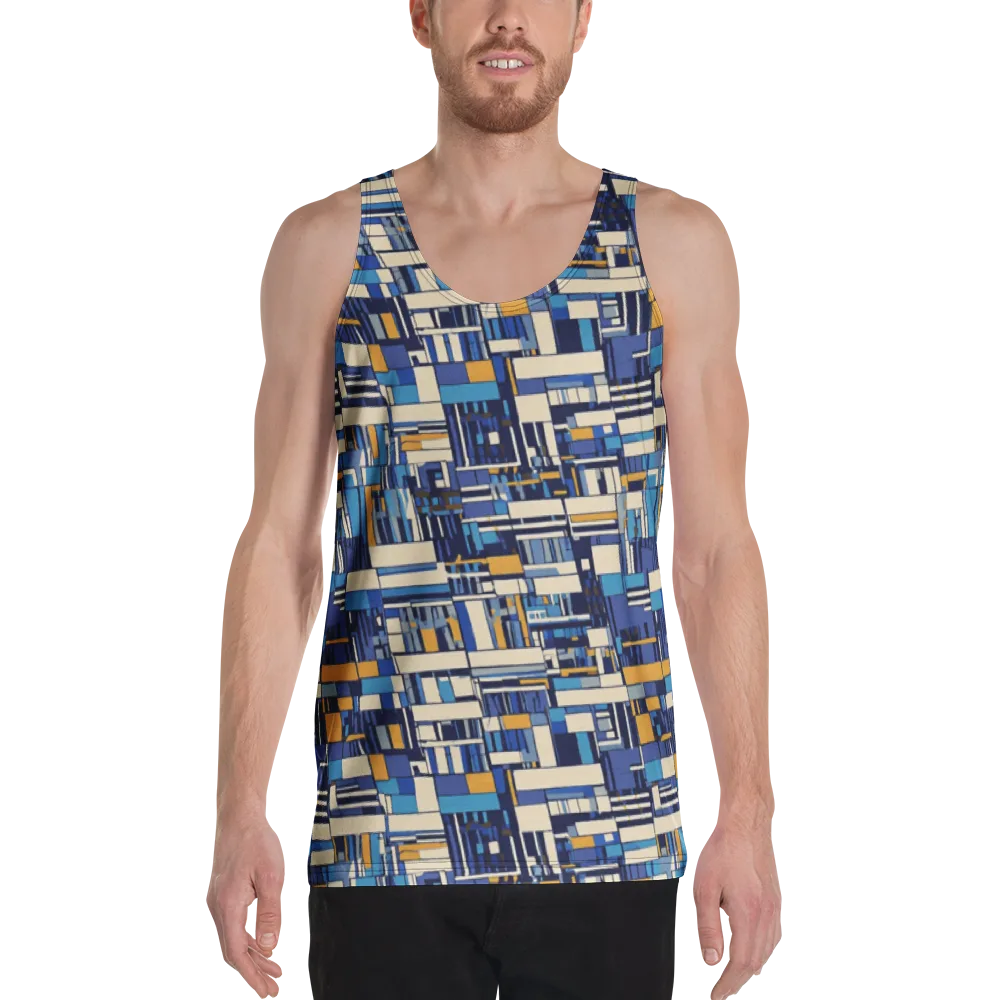 Saffron Blueprint on Men's Tank Top — Front