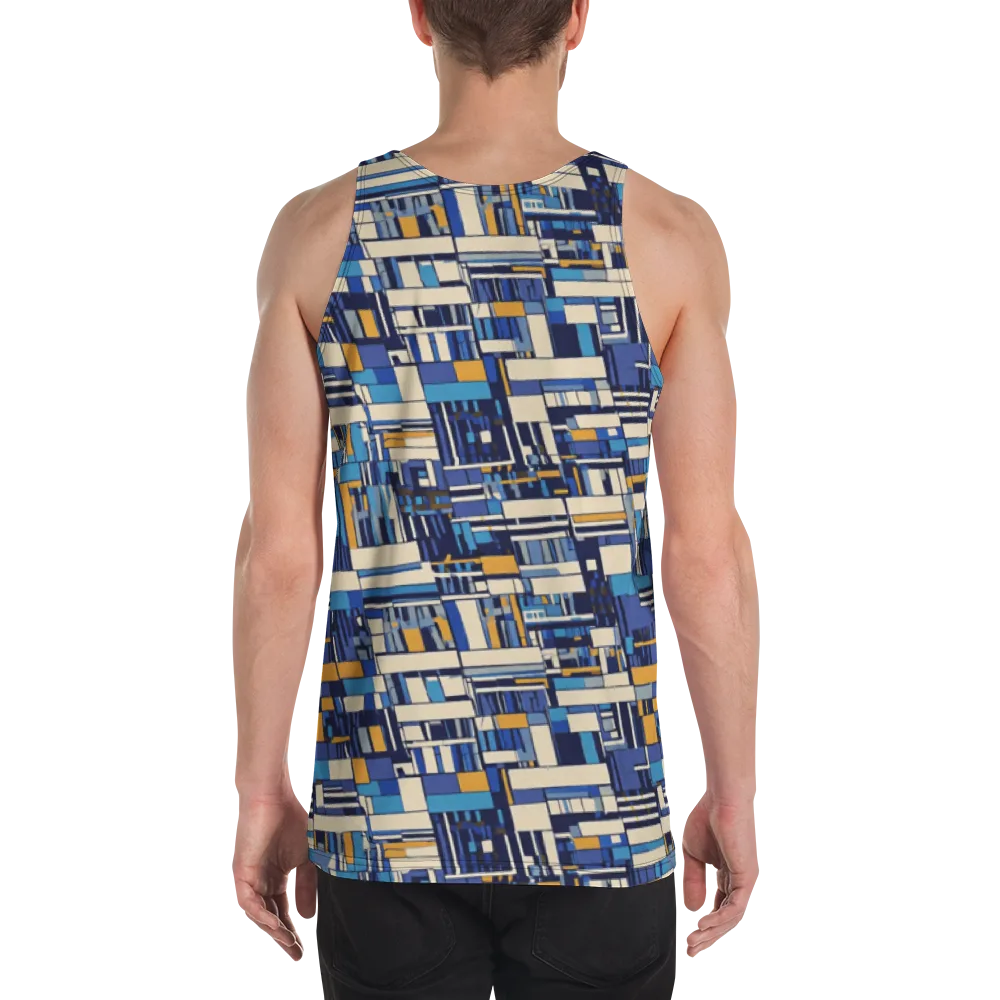 Saffron Blueprint on Men's Tank Top — Back
