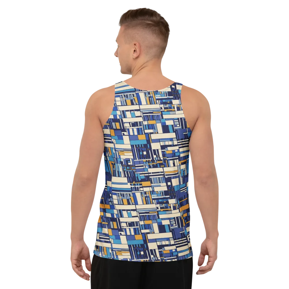 Saffron Blueprint on Men's Tank Top — Back