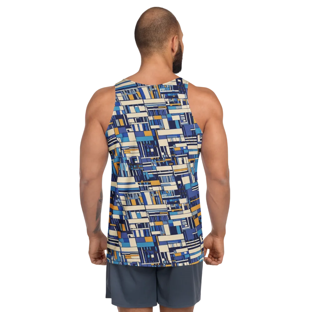 Saffron Blueprint on Men's Tank Top — Back