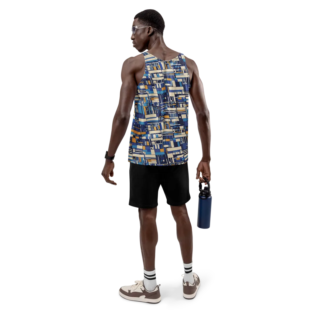 Saffron Blueprint on Men's Tank Top — Back