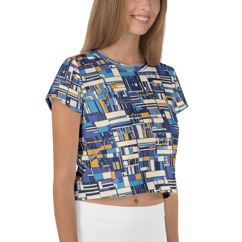 Saffron Blueprint on Crop Tee — Right
