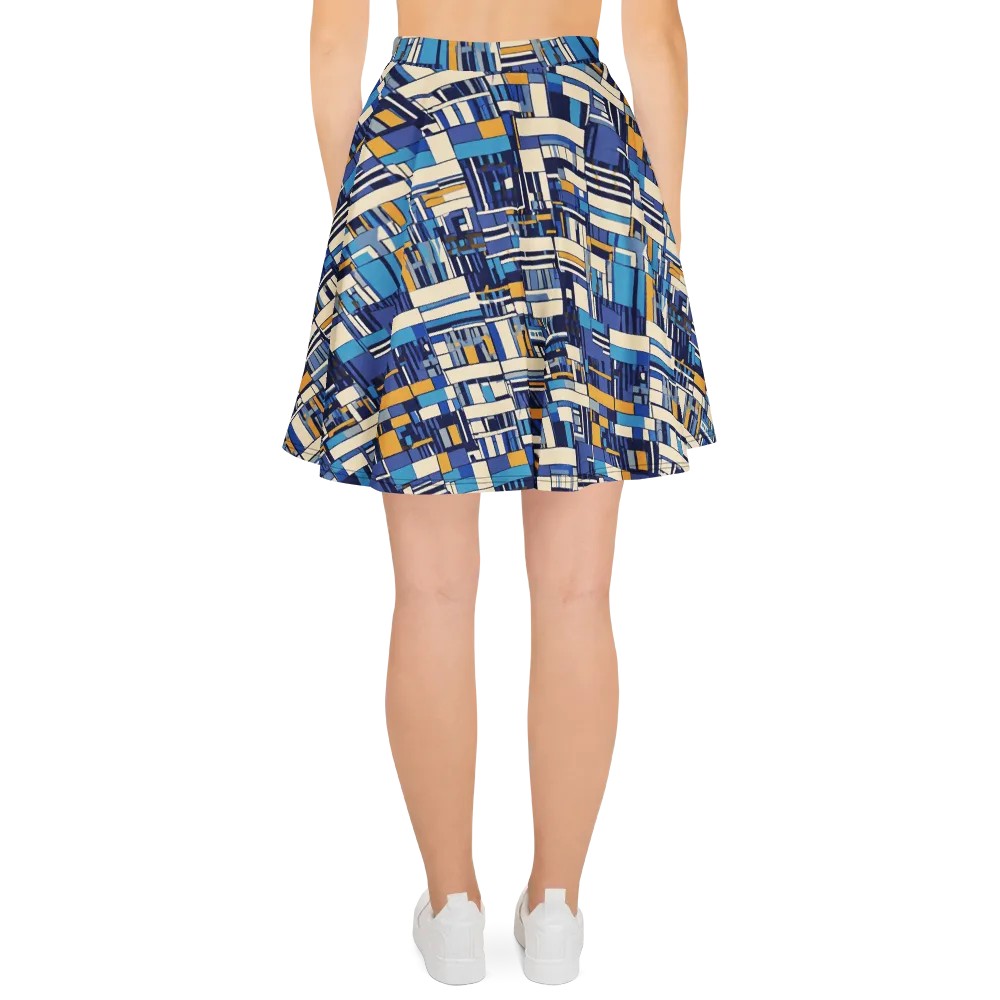 Saffron Blueprint on Skater Skirt — Back