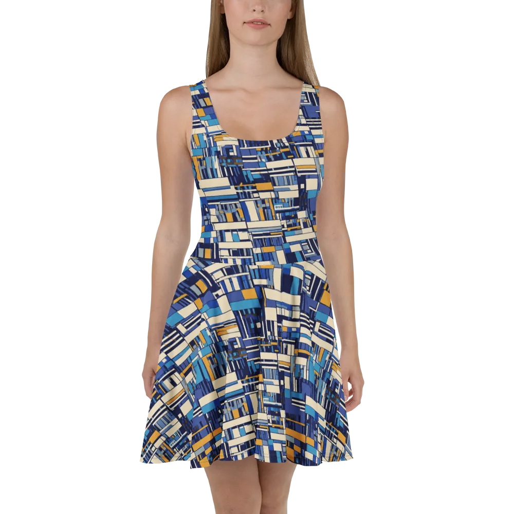 Saffron Blueprint on Skater Dress — Front