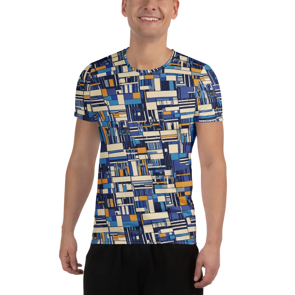 Saffron Blueprint on Men's Athletic T-Shirt — Front