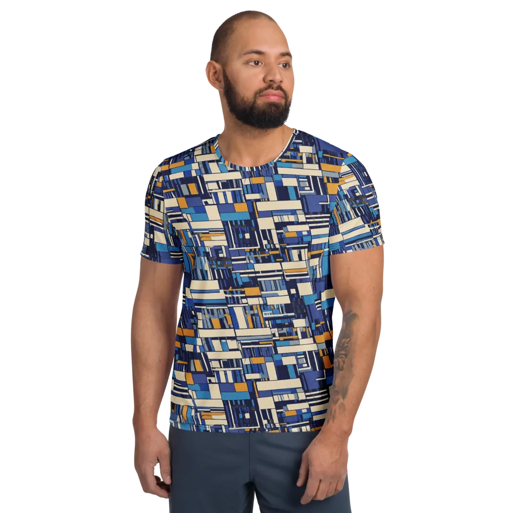 Saffron Blueprint on Men's Athletic T-Shirt — Front