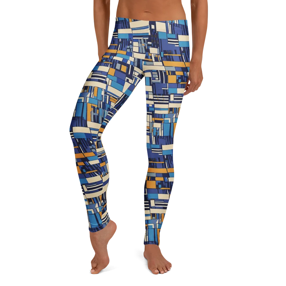Saffron Blueprint on Leggings — Front