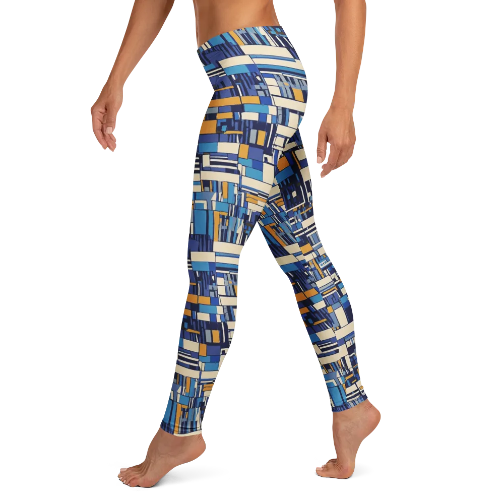 Saffron Blueprint on Leggings — Left