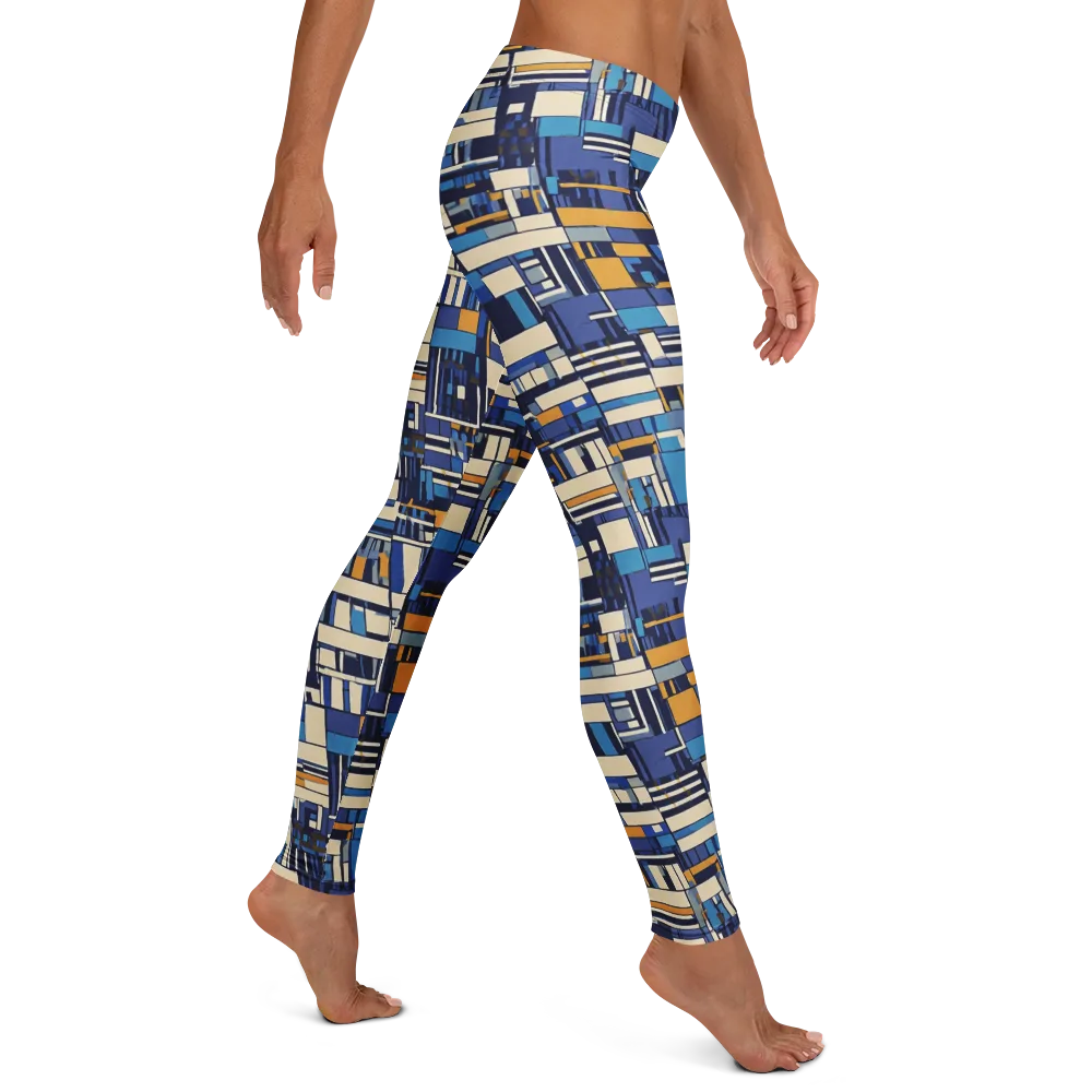Saffron Blueprint on Leggings — Right