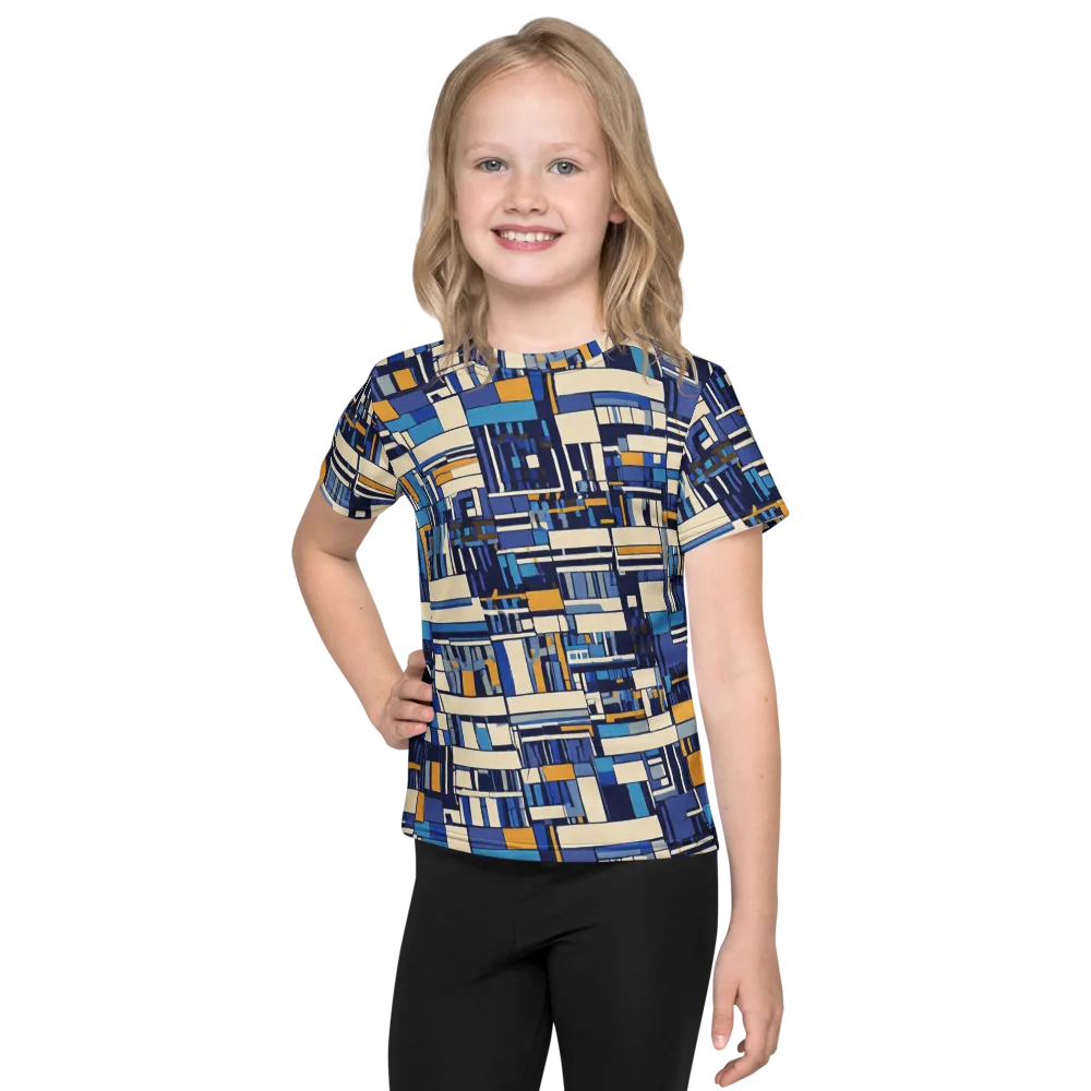 Saffron Blueprint on Kids Crew Neck T-Shirt — Front