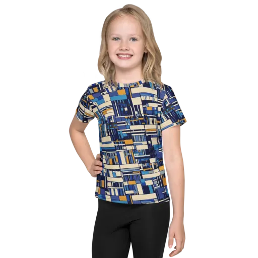 Saffron Blueprint on a Kids Crew Neck T-Shirt
