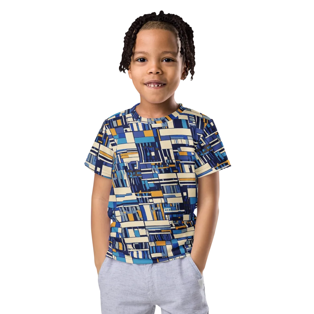 Saffron Blueprint on Kids Crew Neck T-Shirt — Front