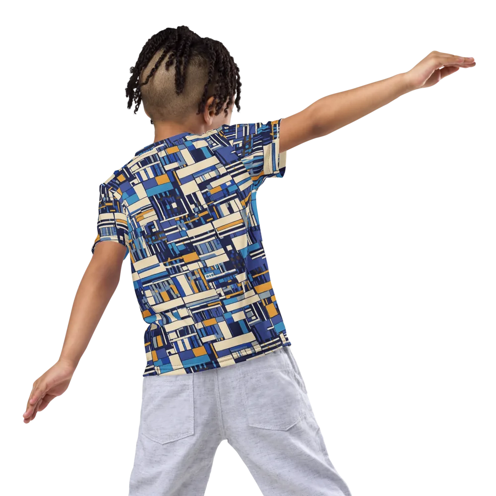 Saffron Blueprint on Kids Crew Neck T-Shirt — Back