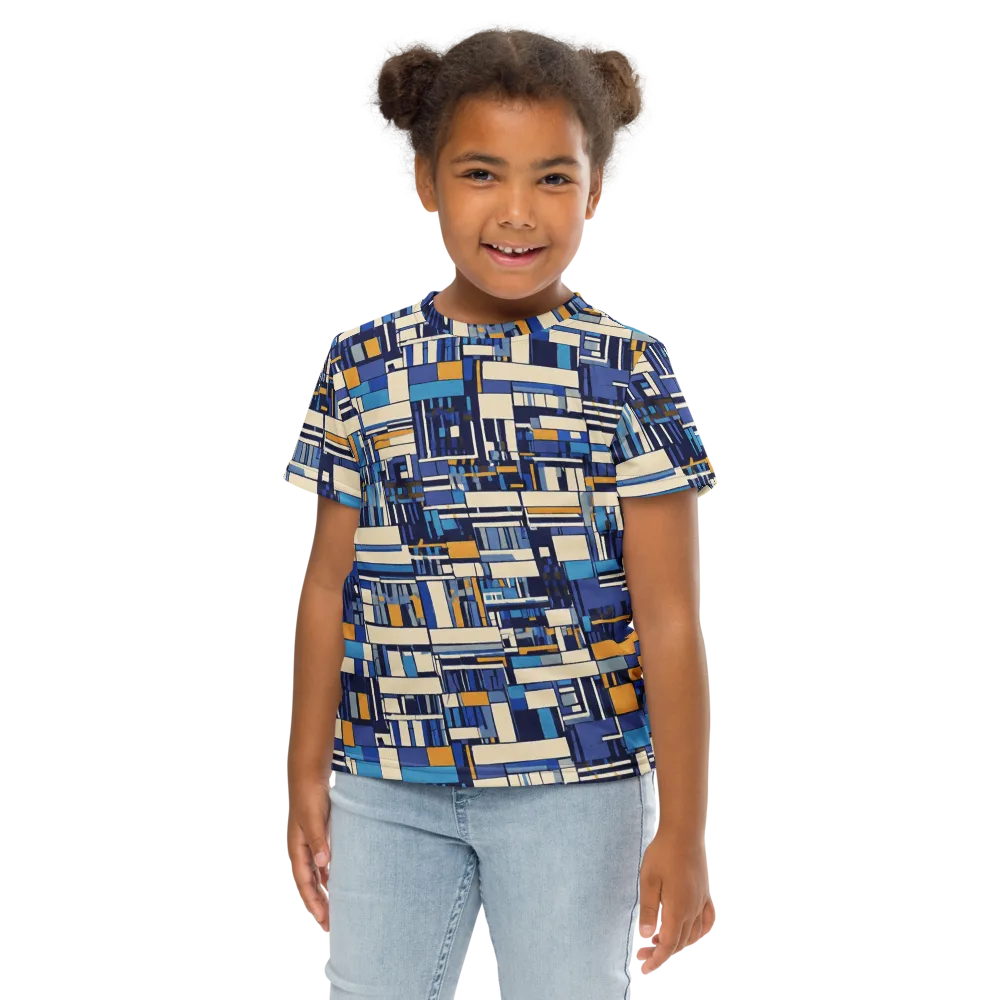 Saffron Blueprint on Kids Crew Neck T-Shirt — Front