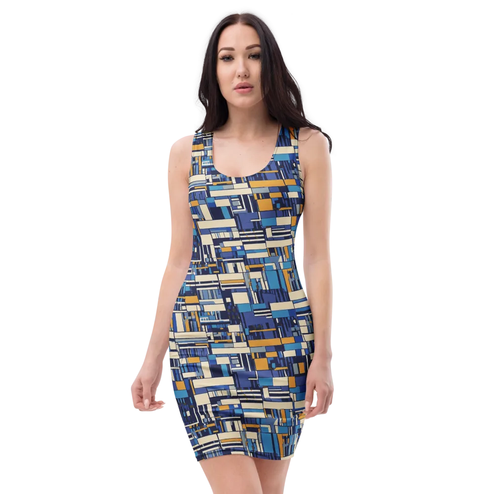 Saffron Blueprint on Bodycon Dress — Front