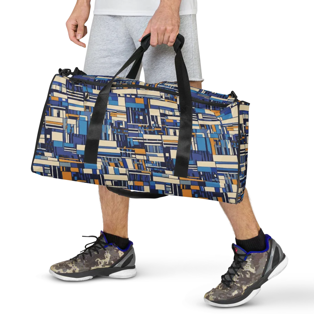 Saffron Blueprint on Duffle Bag — Front