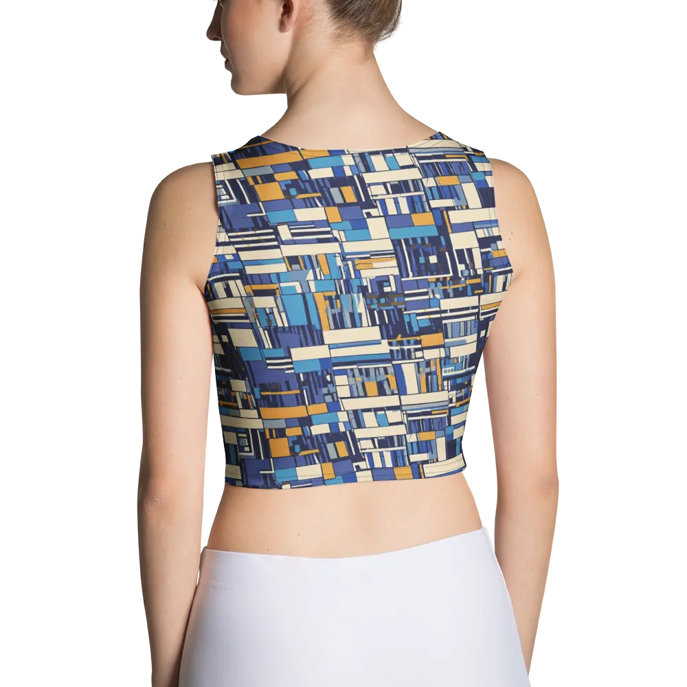 Saffron Blueprint on Crop Top — Back