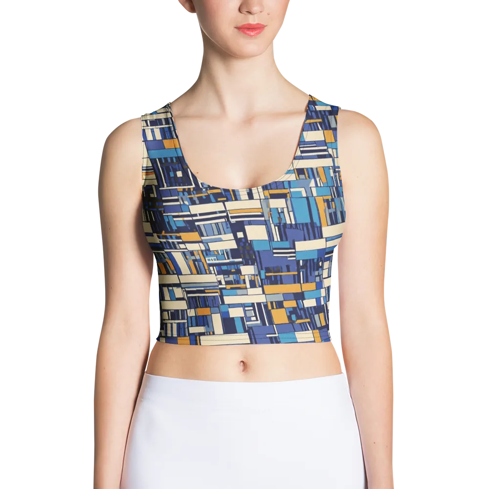 Saffron Blueprint on Crop Top — Front
