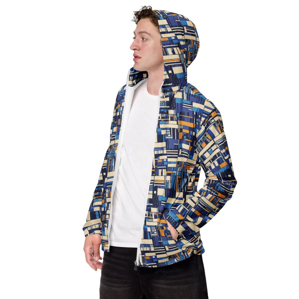Saffron Blueprint on Men's Windbreaker — Left Front