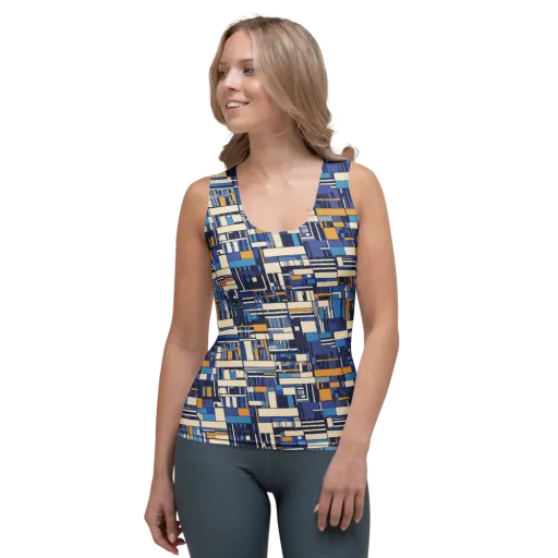 Saffron Blueprint on a Women's Tank Top