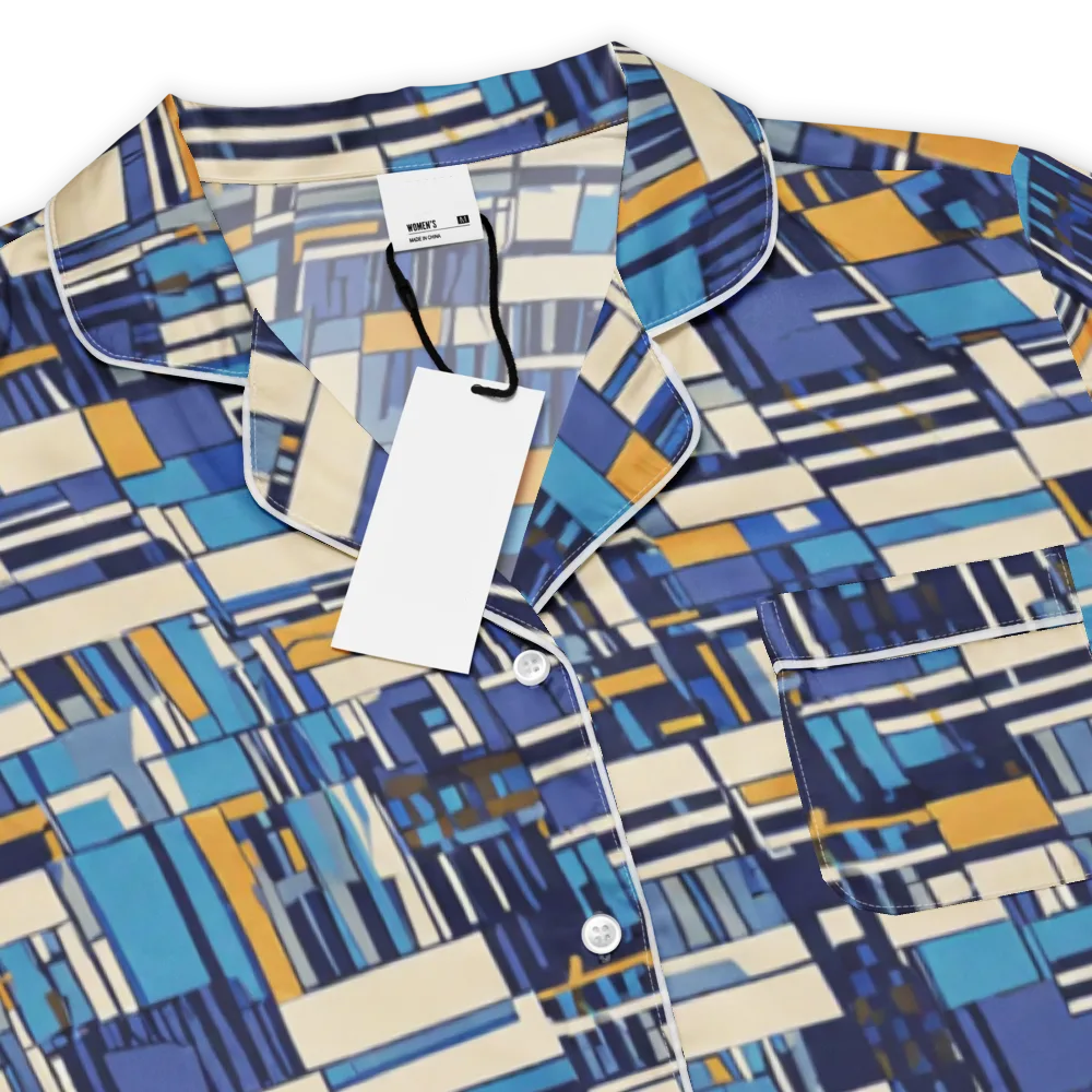 Saffron Blueprint on Women's Short Sleeve Pajama Top — Product details