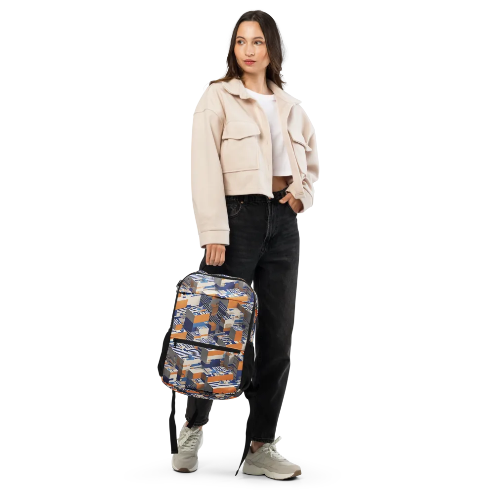 Cobalt Blocks on Utility Backpack — Front