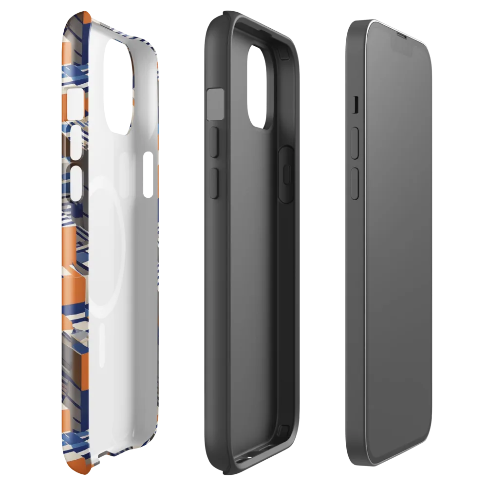 Cobalt Blocks on MagSafe Tough Case for iPhone® — Front