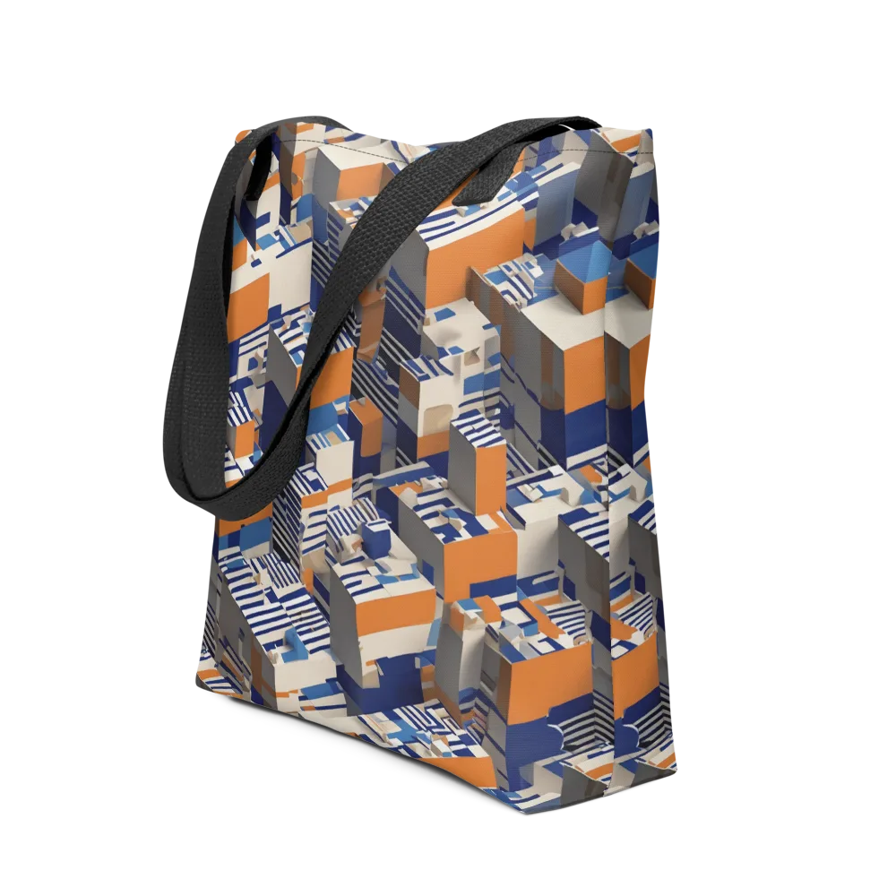 Cobalt Blocks on Tote Bag — Front