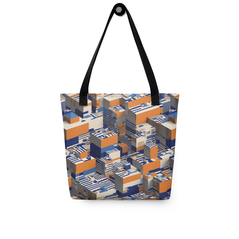 Cobalt Blocks on Tote Bag — Front